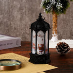 Tabletop Snow Lantern Rotating Scene Battery Powered Warm LED