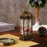 Tabletop Snow Lantern Rotating Scene Battery Powered Warm LED