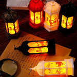 Tabletop Snow Lantern Rotating Scene Battery Powered Warm LED