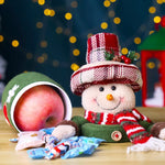 Tabletop Snowman Decoration High-Quality Fabric & Heart Pattern