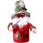 Tabletop Snowman Decoration High-Quality Fabric & Heart Pattern