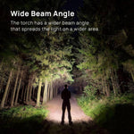 Tactical Flashlight 9000 Lumens Adjustable Focus USB Power Bank