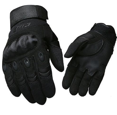 Tactical Gloves Half-Finger Reinforced Knuckles Microfiber