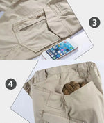 Tactical Hiking Trousers Water-Resistant Zipper & Velcro Pockets