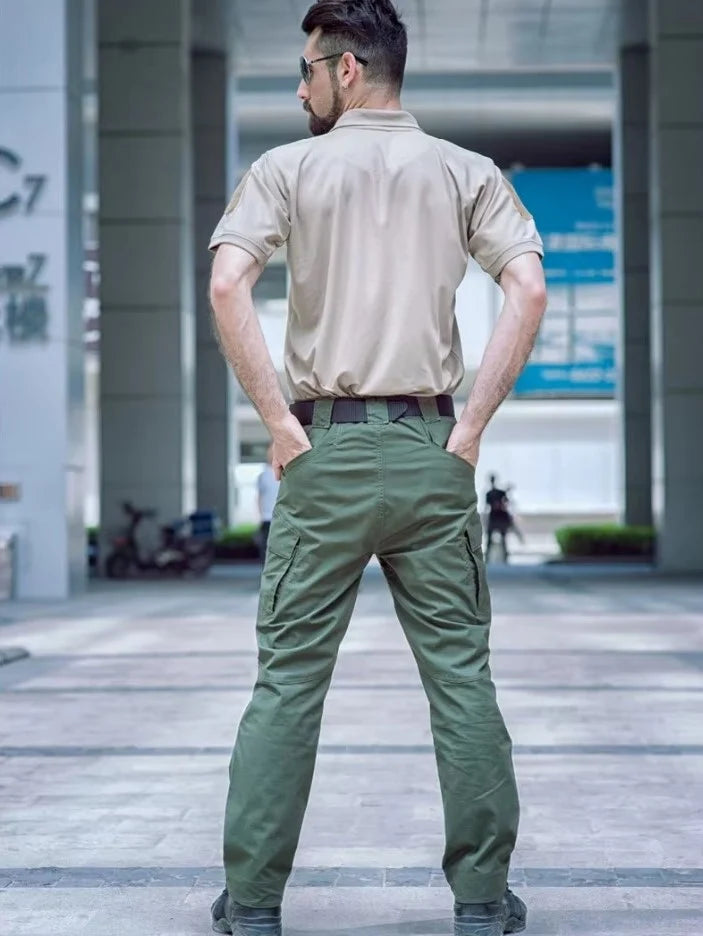 Tactical Hiking Trousers Water-Resistant Zipper & Velcro Pockets