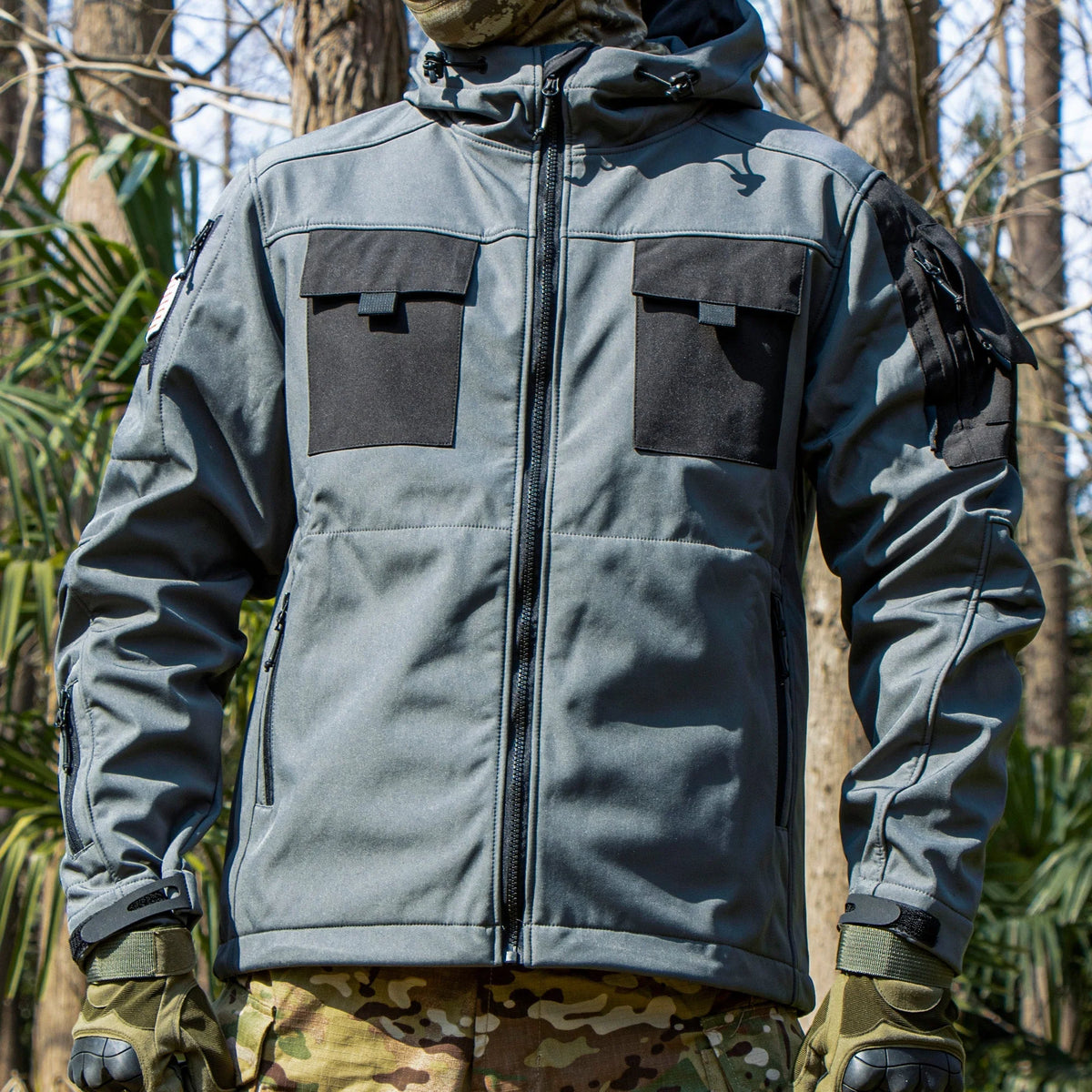 Tactical Jacket 5-in-1 Waterproof & Windproof Stretch Nylon