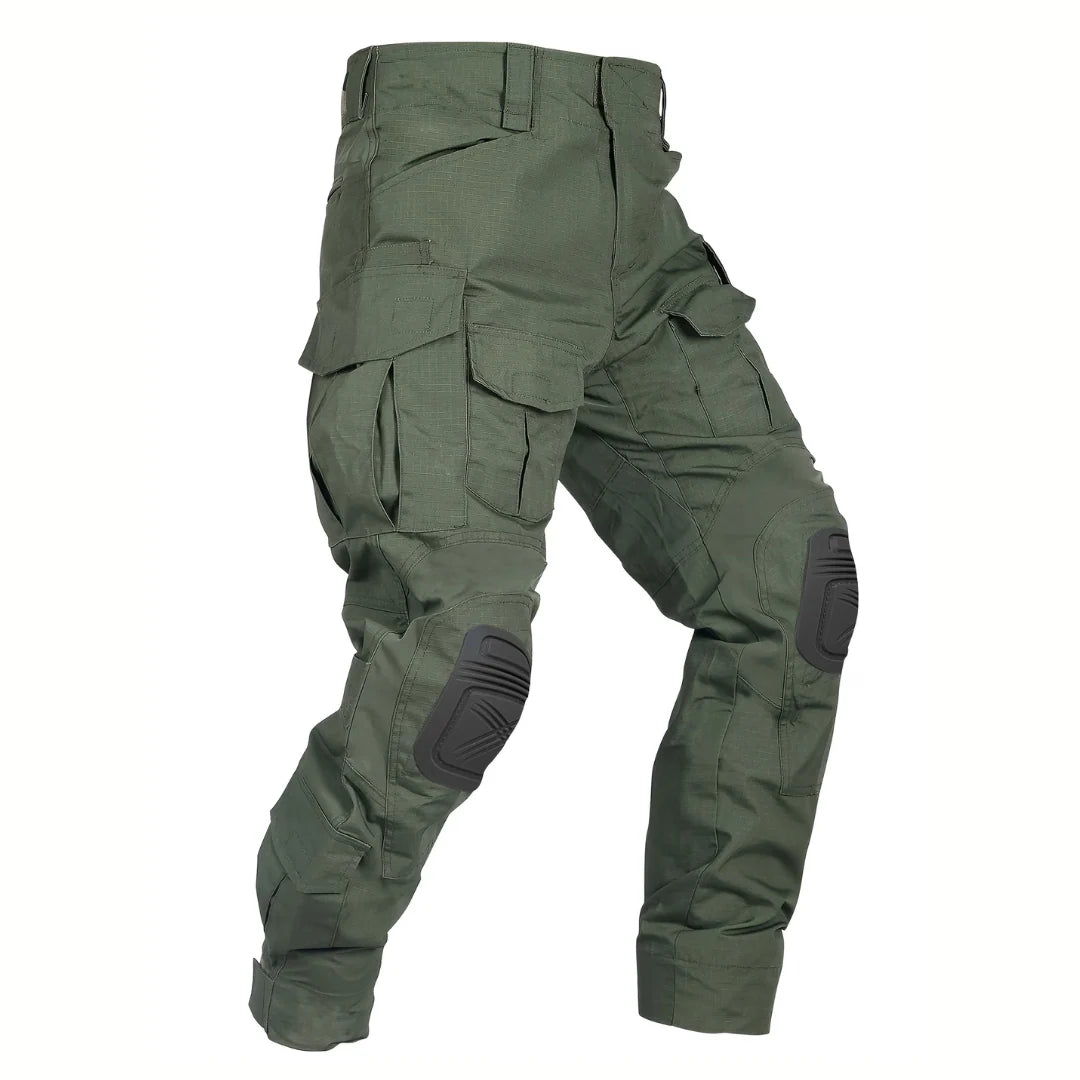 Tactical Work Pants 10 Pockets Reinforced Knees Removable Knee Pads