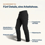 Tactical Work Pants 10 Pockets Reinforced Knees Removable Knee Pads