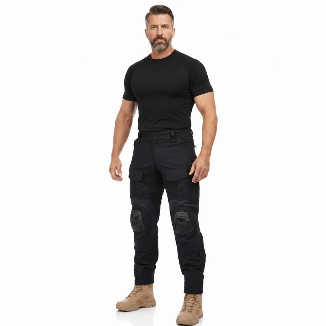 Tactical Work Pants 10 Pockets Reinforced Knees Removable Knee Pads