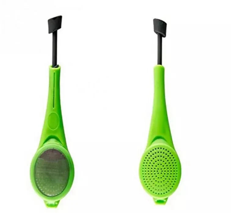Tea Infuser Built-In Plunger Reusable Mesh Cover