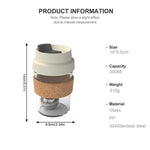 Tea Infuser Cup Magnetic Glass With Cork Holder