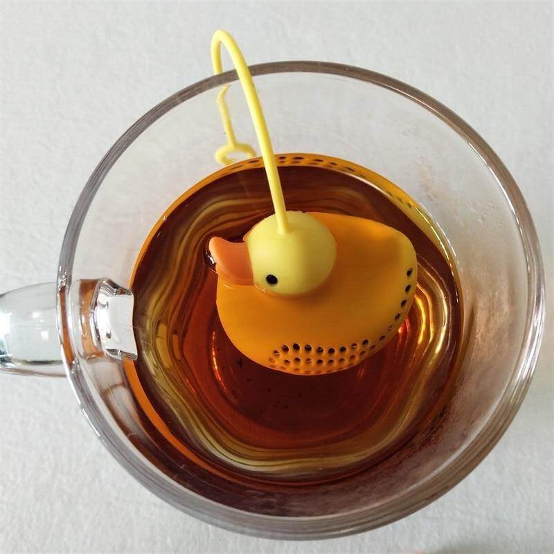 Tea Infuser Duck-Shaped BPA-Free Silicone Dishwasher-Safe