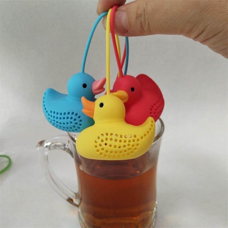 Tea Infuser Duck-Shaped BPA-Free Silicone Dishwasher-Safe