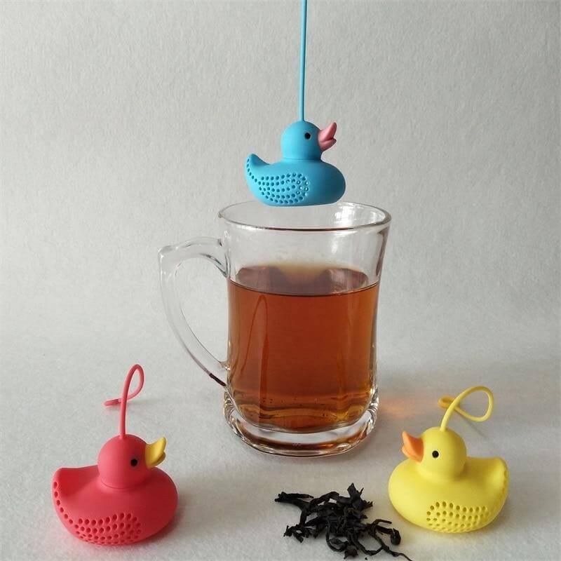 Tea Infuser Duck-Shaped BPA-Free Silicone Dishwasher-Safe