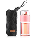Tea Infuser Portable Borosilicate Glass Stainless Steel 200ml