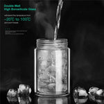 Tea Infuser Portable Borosilicate Glass Stainless Steel 200ml