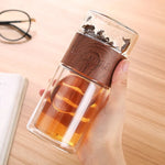 Tea Infuser Portable Borosilicate Glass Stainless Steel 200ml