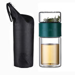Tea Infuser Portable Borosilicate Glass Stainless Steel 200ml