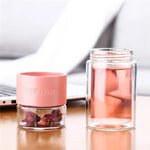 Tea Infuser Portable Borosilicate Glass Stainless Steel 200ml