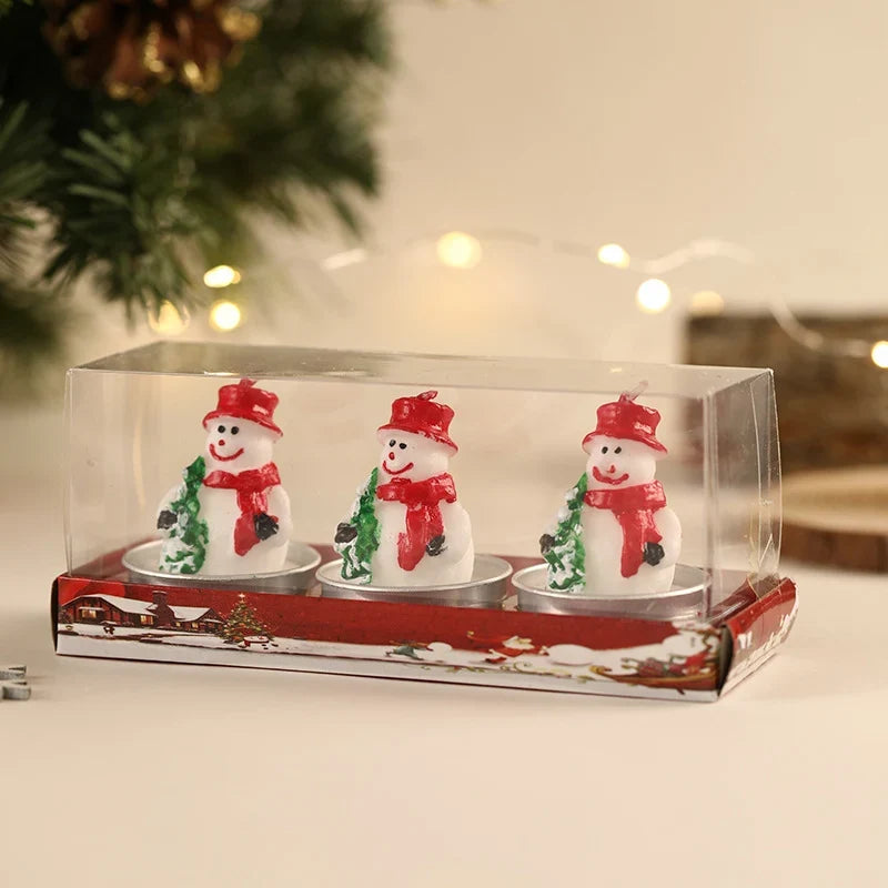 Tea Light Candle Set Holiday Figurines Gift-Ready Box