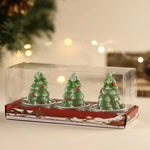 Tea Light Set Wax Figurines Clear Gift Box