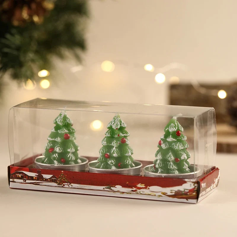 Tea Light Set Wax Figurines Clear Gift Box