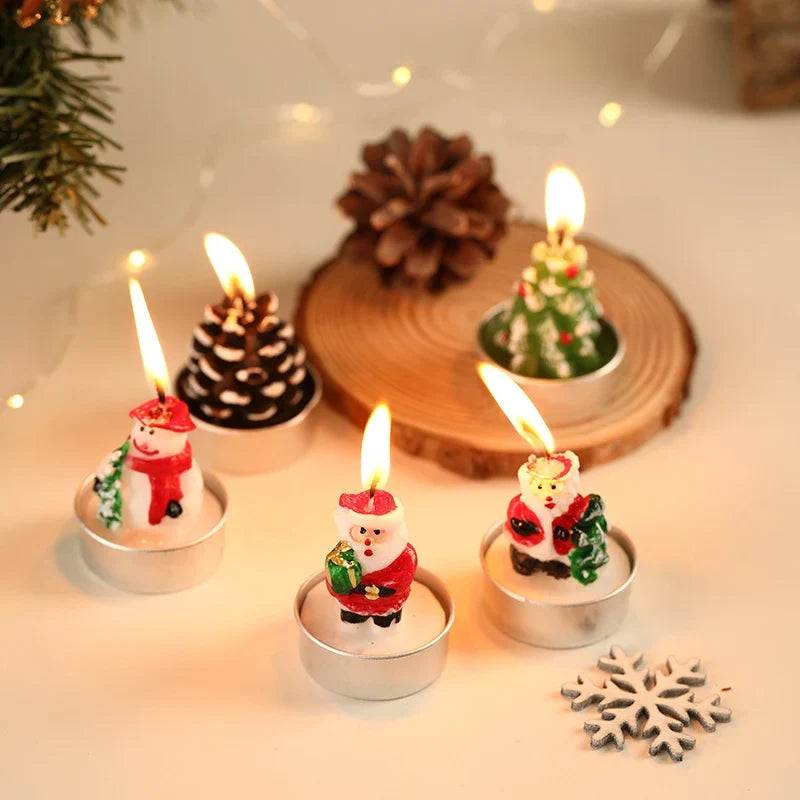 Tea Light Set Wax Figurines Clear Gift Box
