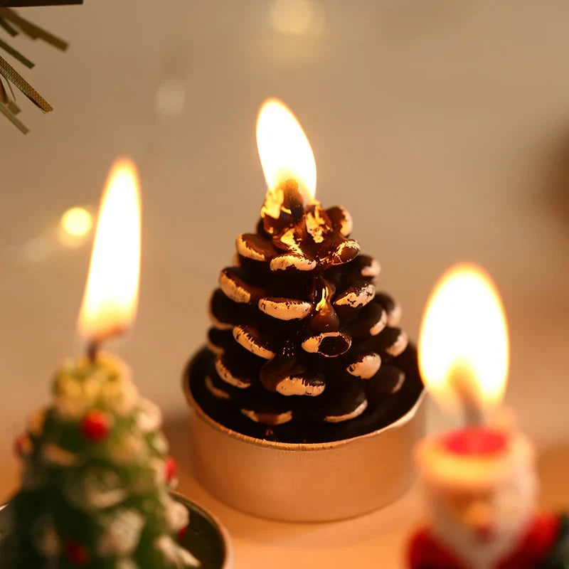 Tea Light Set Wax Figurines Clear Gift Box