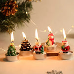Tea Light Set Wax Figurines Clear Gift Box