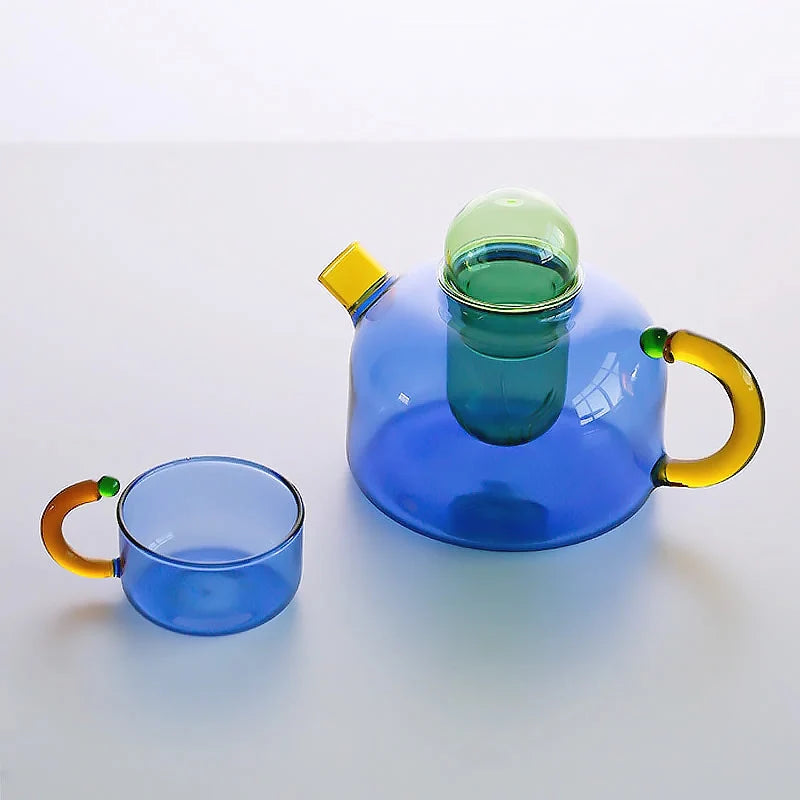 Tea Set Borosilicate Glass 400ml Teapot