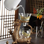 Tea Set Magnetic Levitation Glass Dragon Design