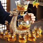 Tea Set Magnetic Levitation Glass Dragon Design