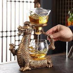Tea Set Magnetic Levitation Glass Dragon Design