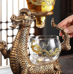 Tea Set Magnetic Levitation Glass Dragon Design
