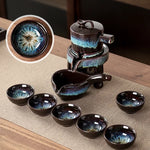 Tea Set Porcelain Golden Dragon Design With Filter Base & Fair Cup