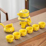 Tea Set Porcelain Golden Dragon Design With Filter Base & Fair Cup