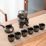 Tea Set Porcelain Golden Dragon Design With Filter Base & Fair Cup