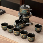 Tea Set Porcelain Golden Dragon Design With Filter Base & Fair Cup