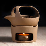 Tea Warmer Glazed Ceramic Built-In Candle Warmer