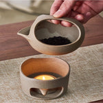 Tea Warmer Glazed Ceramic Built-In Candle Warmer