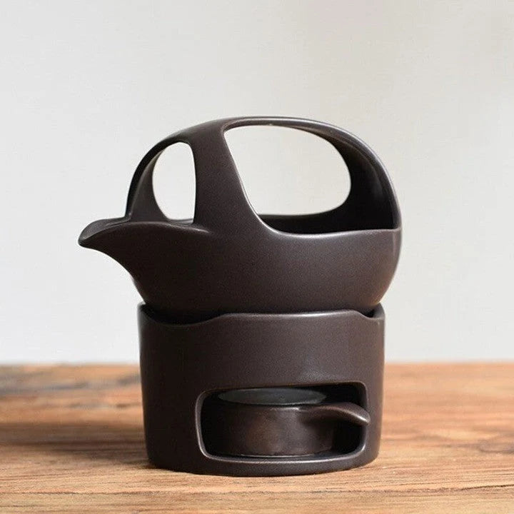 Tea Warmer Glazed Ceramic Built-In Candle Warmer
