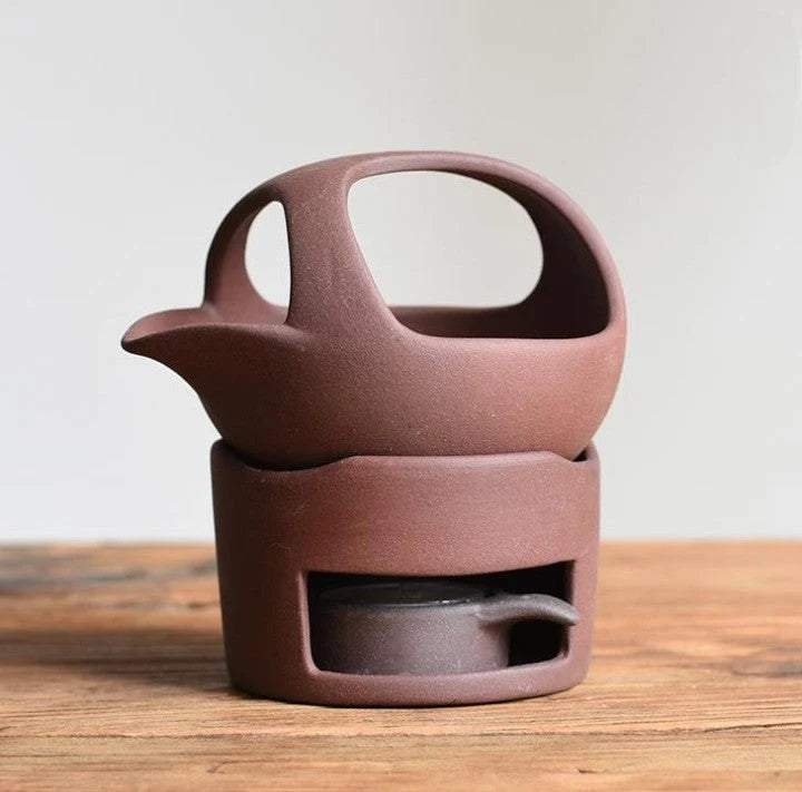 Tea Warmer Glazed Ceramic Built-In Candle Warmer