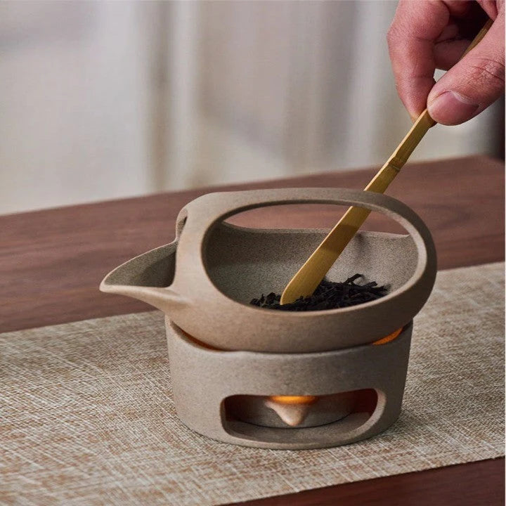 Tea Warmer Glazed Ceramic Built-In Candle Warmer