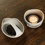 Tea Warmer Glazed Ceramic Built-In Candle Warmer