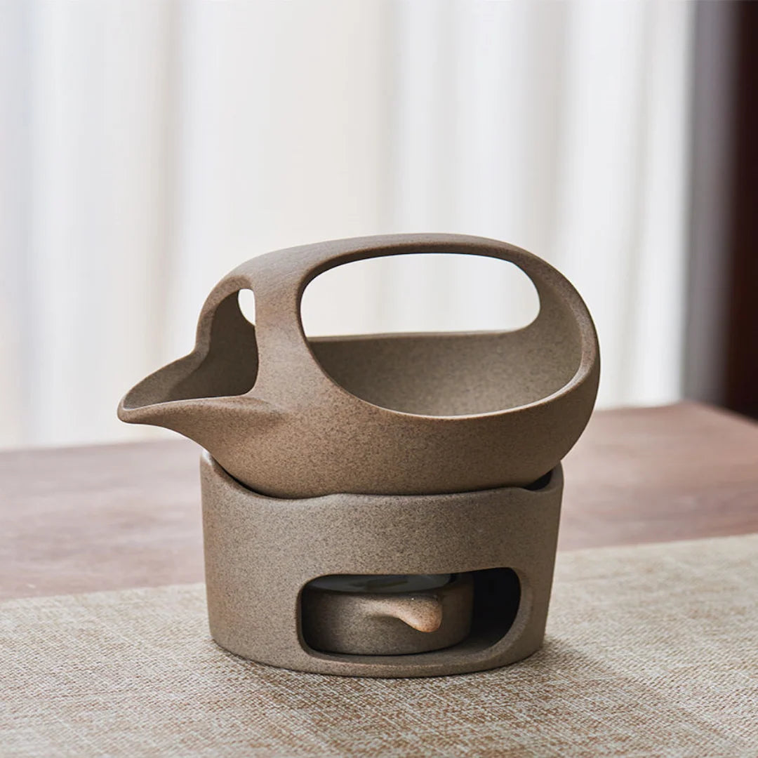 Tea Warmer Glazed Ceramic Built-In Candle Warmer
