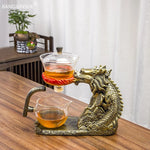 Teapot Glass Loose Leaf Infuser Dragon Design