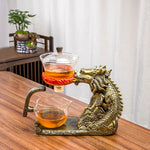 Teapot Glass Loose Leaf Infuser Dragon Design