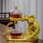 Teapot Glass Loose Leaf Infuser Dragon Design