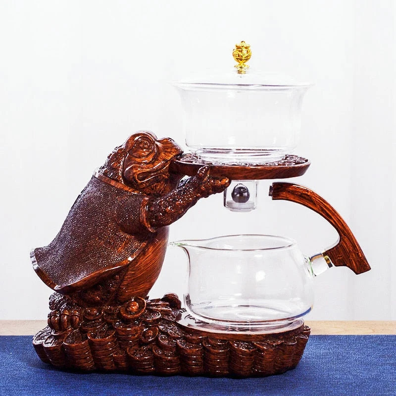 Teapot Glass Loose Leaf Infuser Dragon Design