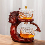 Teapot Magnetic Fish Design Glass & Resin
